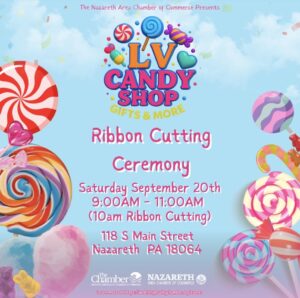Join the LV Candy Shop Nazareth ribbon cutting and celebrate a fun, flavor-filled community event on September 20, 2025.